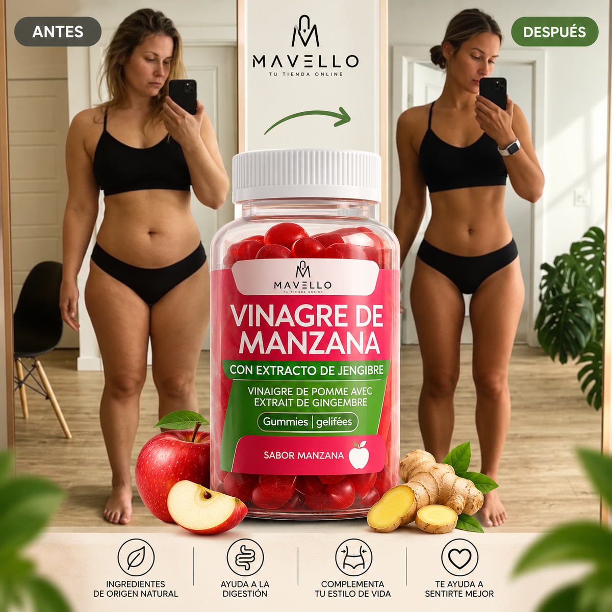 SUP Gummies de Vinagre de Manzana – Apoyo Digestivo y Energía Natural