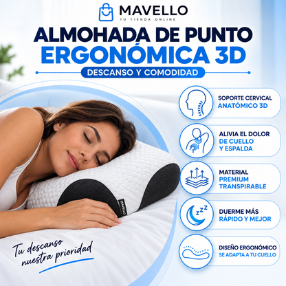 Almohada de punto ergonómica 3D