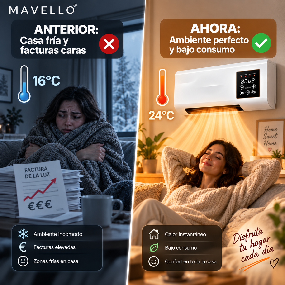 Mini aire acondicionado portátil 2 en 1